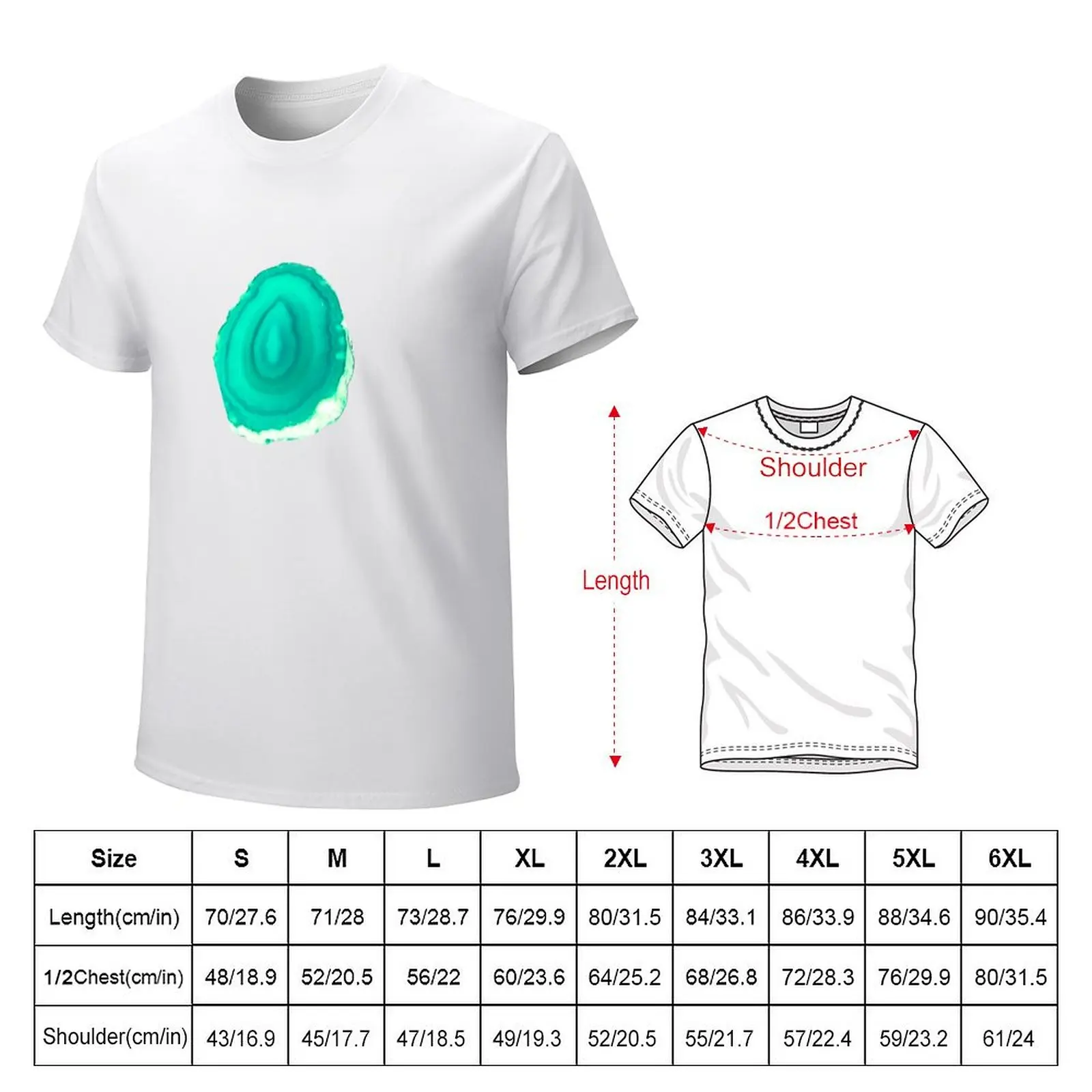 Beautiful Patterns in Nature- Green Agate T-shirt summer clothes blacks mens plain t shirts