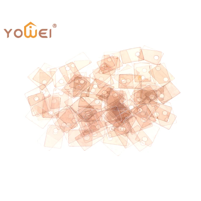 Latest 100PCS TO-220 Mica Insulation Pad Heat Insulation To-220 Insulation Pads Silicone Mica Sheet Insulation