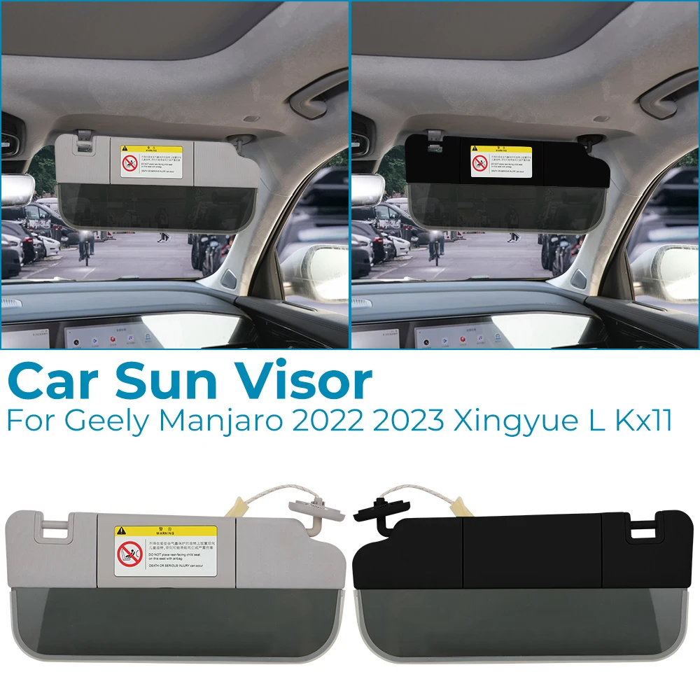 Car Left Right Side Sunshade Sun Visor Shadow Sunglasses With Light Mirror For Geely Monjaro Manjaro 2022 2023 Xingyue L Kx11