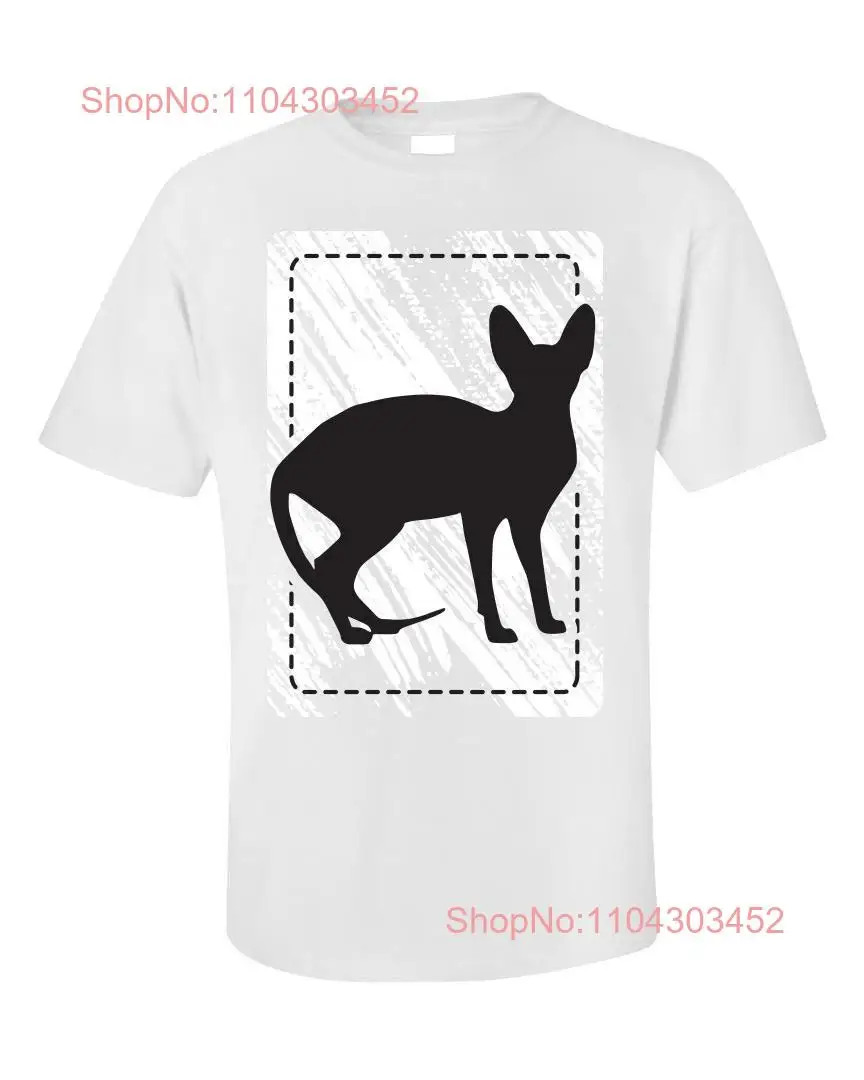 Sphynx Cat T Shirt Silhouette Feline Lover Top Pet Owner Stylish Animal Fast Shipping long or short sleeves