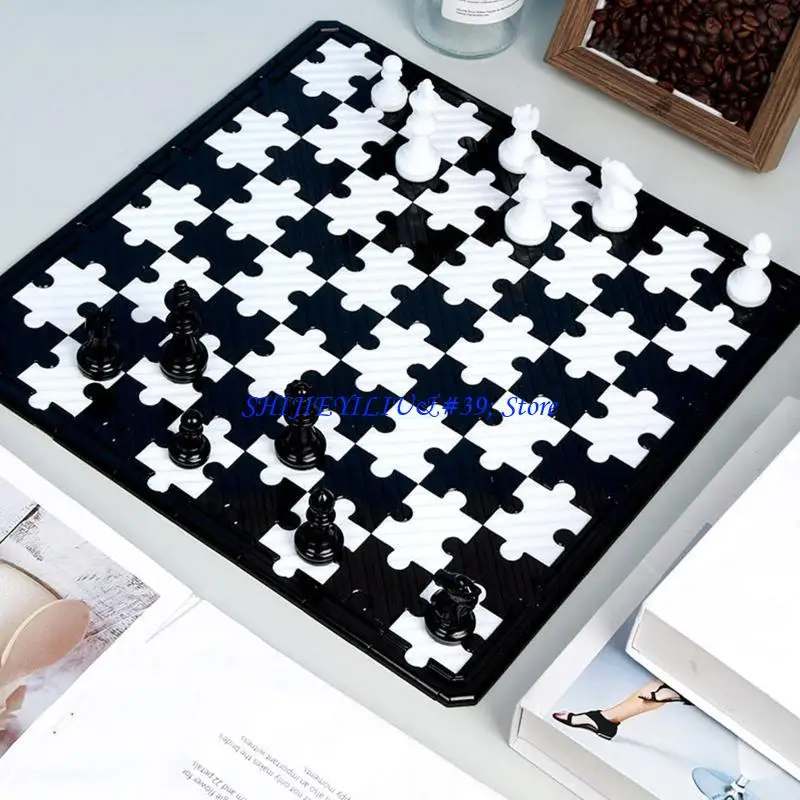 

E21F Chess Board Silicone Resin Mold Set with Chess Pieces Checkers Molds for Family