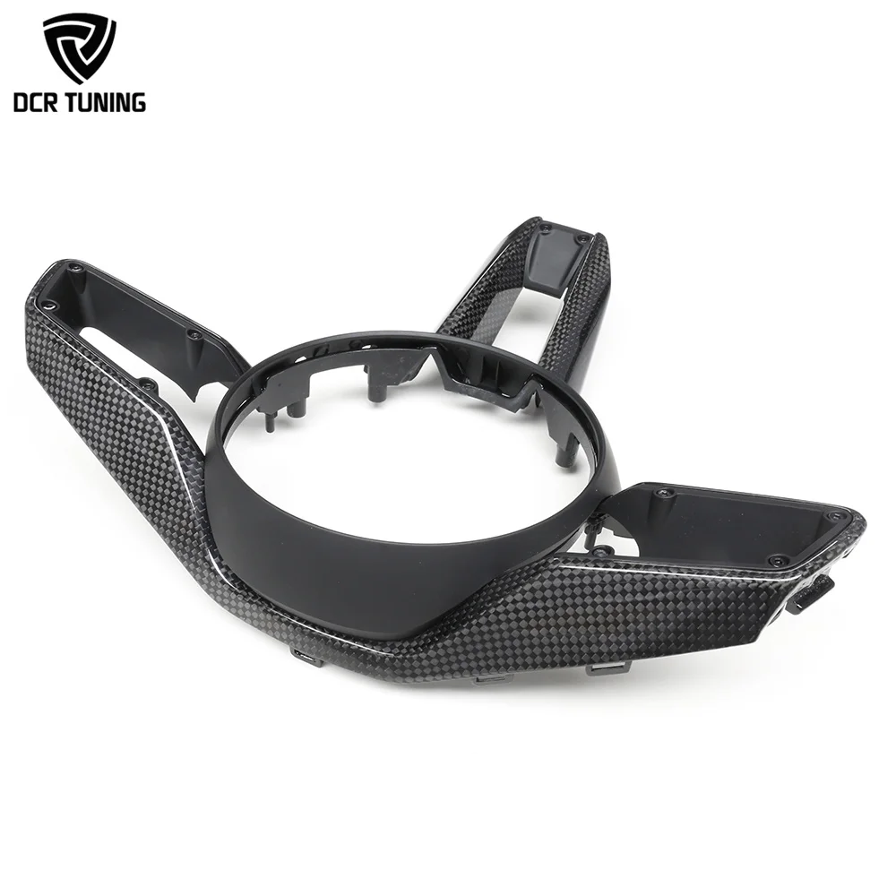 ポルシェ マカン 911 パナメーラ カイエン用 タイカン 992 リアルカーボンステアリングホイールトリム ドライカーボンファイバーインテリアチューニングデコレーション