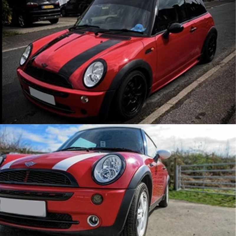 Gloss Black Car Headlight Head Tail Light Rear Lamps Frame Rings Cover Stickers For MINI Cooper S R50 R52 R53 Auto Accessories