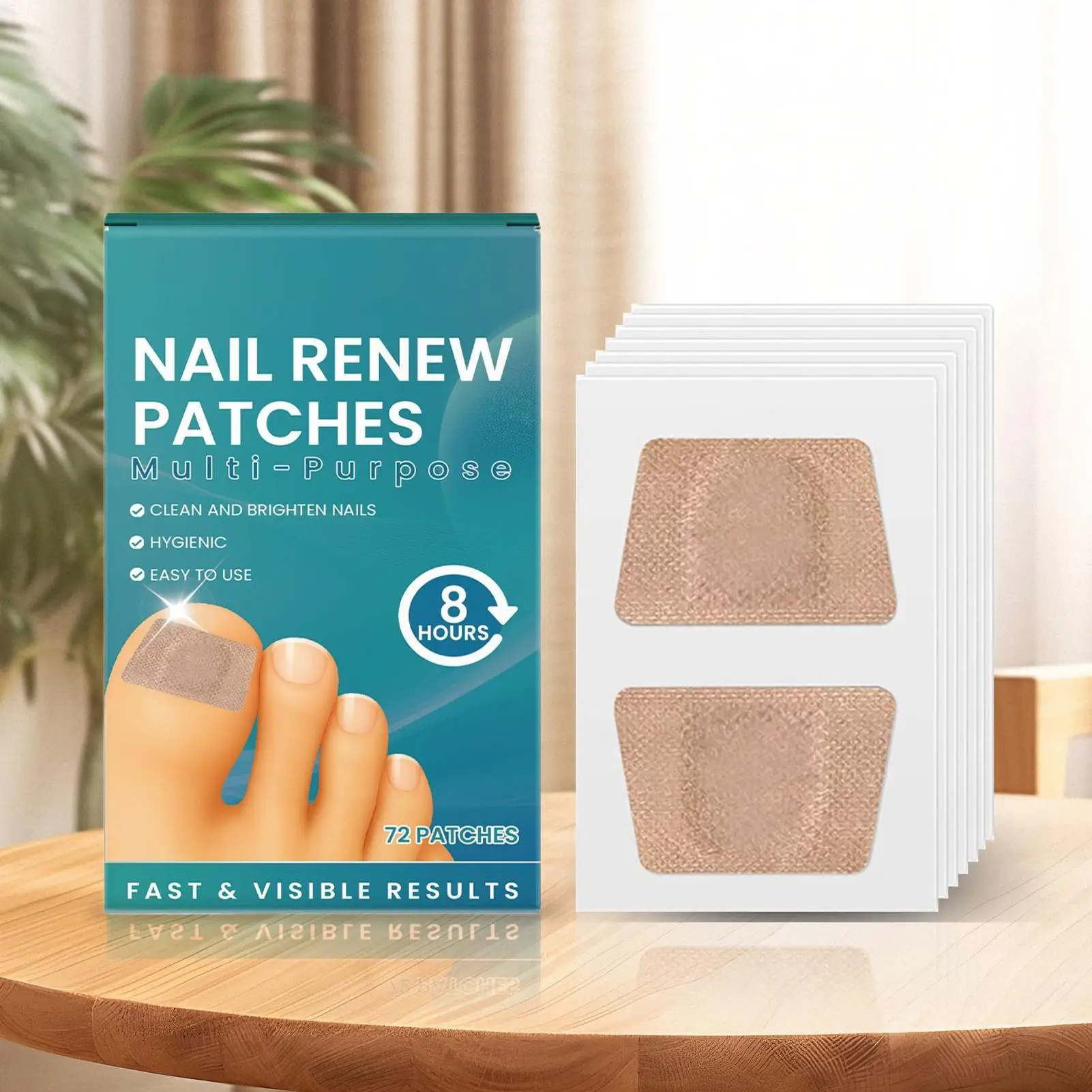 손톱 수리 패치 72피스 손상된 손톱 케어 패치 부러진 분할 자란 여성용 손톱 케어 스티커 강화
