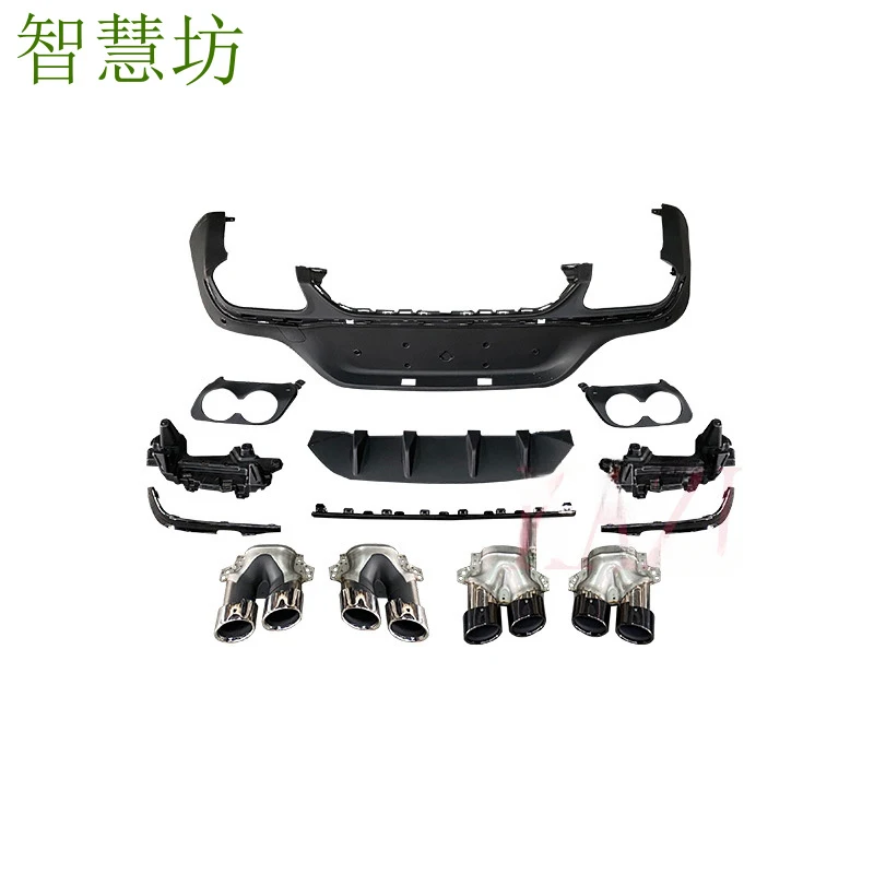 

Suitable For 2020 Mercedes-Benz GLC COUPE Modified With GLC43 AM-G Rear Lip And Exhaust Tip Spoiler