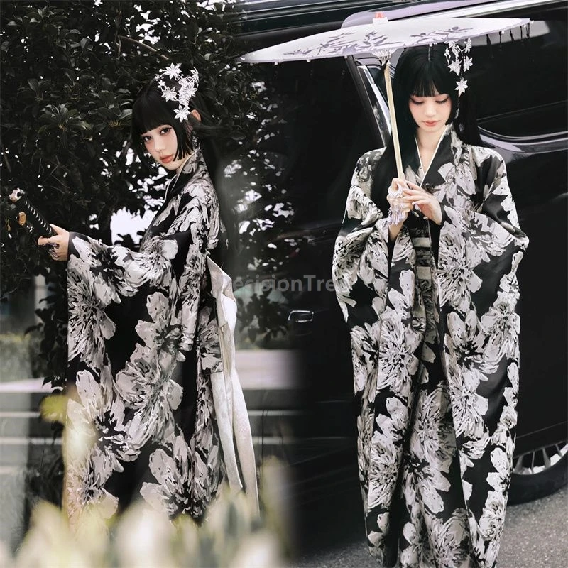 

2025 japanese style traditional fashionable kimono retro literature art photography clothes stage performance women's kimono