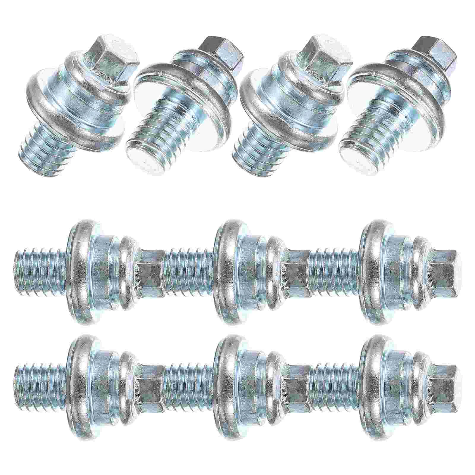 10 Pcs Car Screws Metal Stud Connector Bolts Terminal Kit Galvanization Hexagon Nut Vehicle Nuts for Auto Accessories