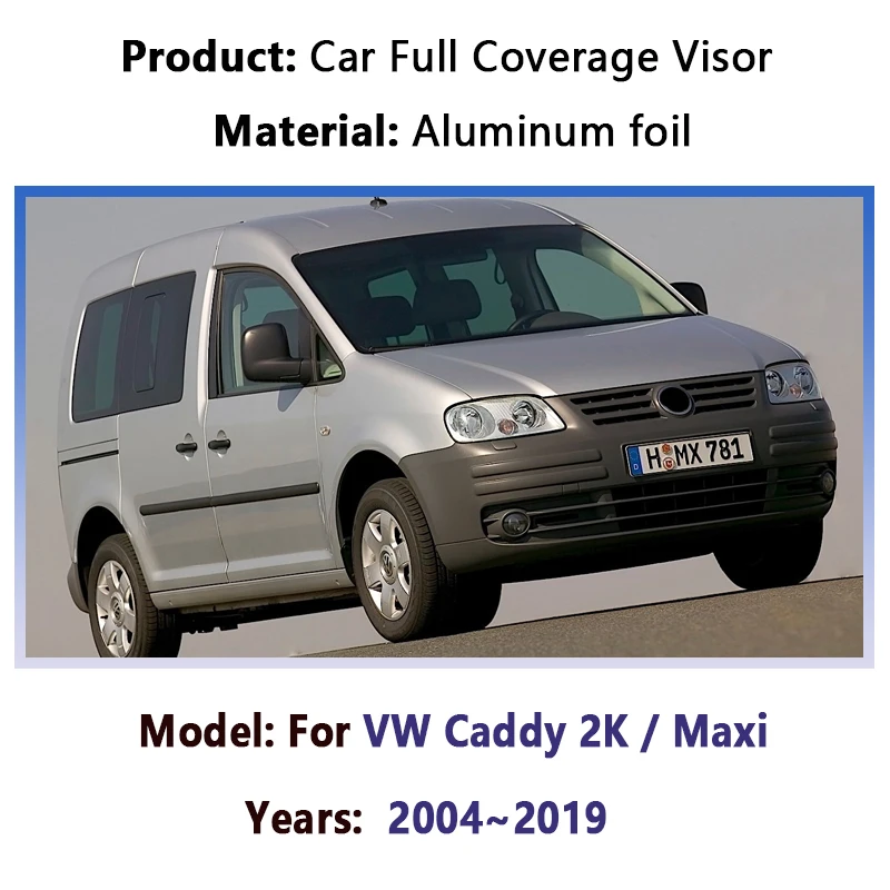 Car Window Sunshade For Volkswagen Caddy 2K VW Maxi MK3 2004~2019 Anti-UV Visor Cover Shade Interior Parts Accessories 2010 2016 view 2