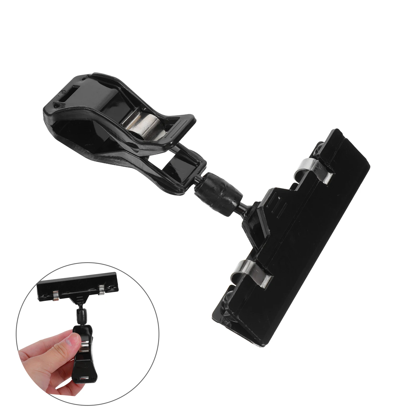 10 قطعة حامل علامة مقاطع لعرض تدوير سعر الرف المشبك مزدوج الوجهين حامل بطاقة بلاستيكية حامل دوار لعرض البيع #5