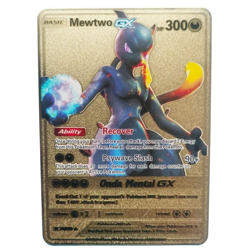 shadow mewtwo vmax pokemon card Shadow Mewtwo Vmax Gold Foil Fan Art HP1760 Lord Of The Shadows NM/M