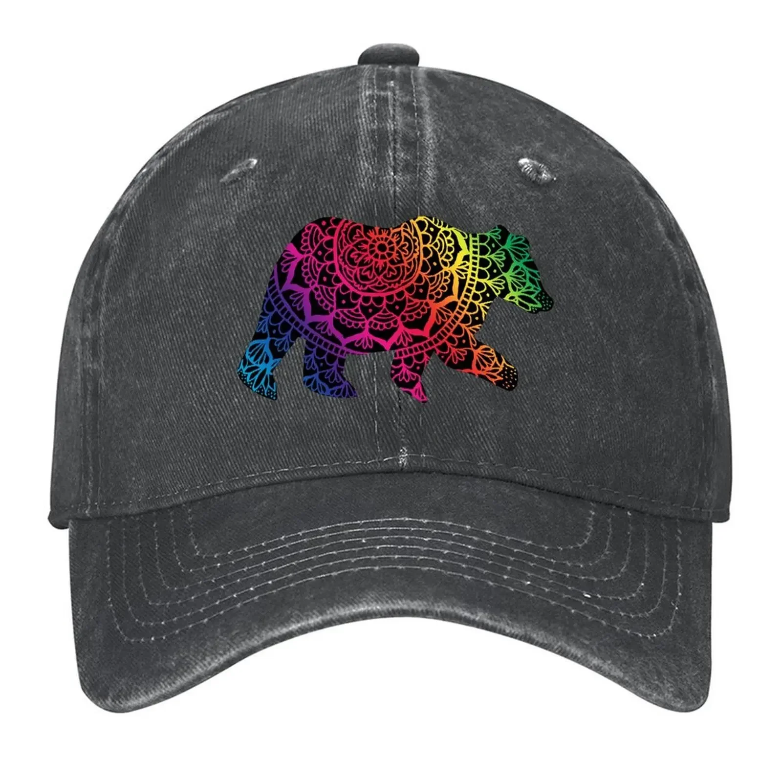 novo-bone-de-beisebol-rainbow-mandala-pride-bear-bones-de-pesca-bone-de-golfe-masculino-bone-de-cha-bones-pretos-para-mulheres-e-homens