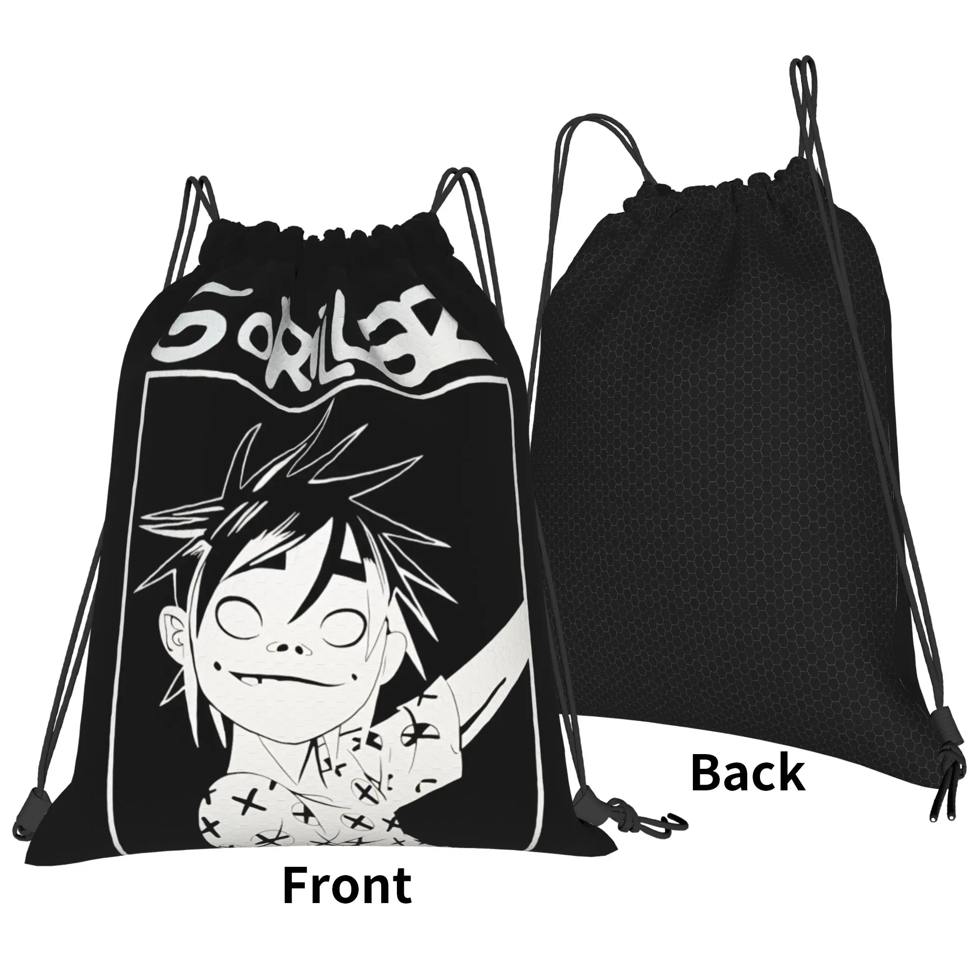 Gorillazs The Mountain Drawstring Bag  Outdoor Beach Students BackpackWater Resistant Casual Sackpack String Bags