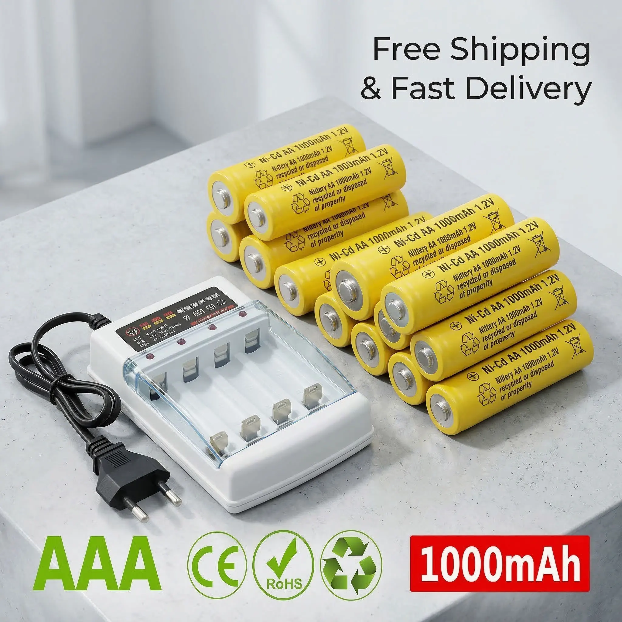 

High Capacity AA 1.5V 16800mWh Rechargeable Li-ion Battery 2026 New Upgrade For Remote Control Mouse Fan Electric Toys
