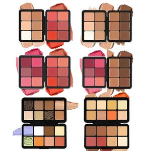 Multi-Color-Eisen-Box-Rouge-Platte, Kontur und Markerpalette, Gesichtsmake-up, Blush-Plattencreme, Teller Concealer, 12 Farben 12 Hauptverkäufe von schönen Süßigkeiten - №8