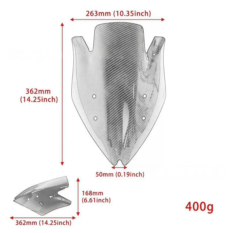 Motorcycle Windshield Front Windshield Air Reflector Flow Guide Plate for Kawasaki Z 1000  Z1000 2007 2008 2009