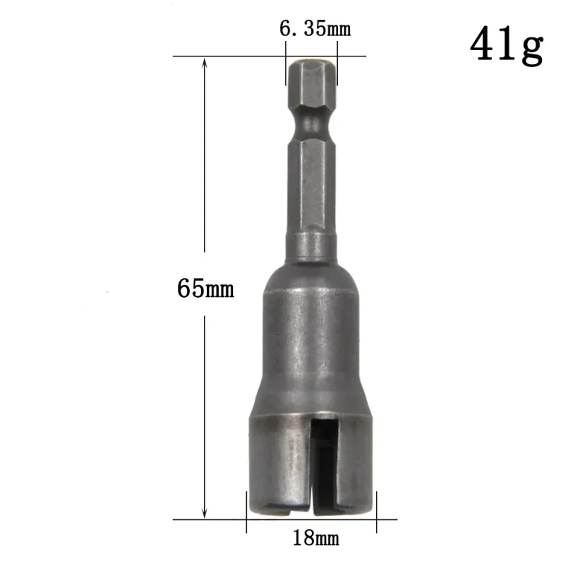 Natural Slotted Butterfly Hole Socket Wrench – Wing Nut Socket Tool with 65mm Hexagonal Handle for Electric Screwdriver