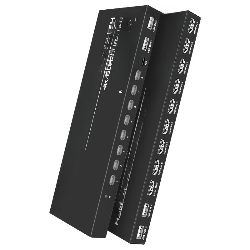 

HDMI8 port KVM switch version 2.0 with desktop controller switching