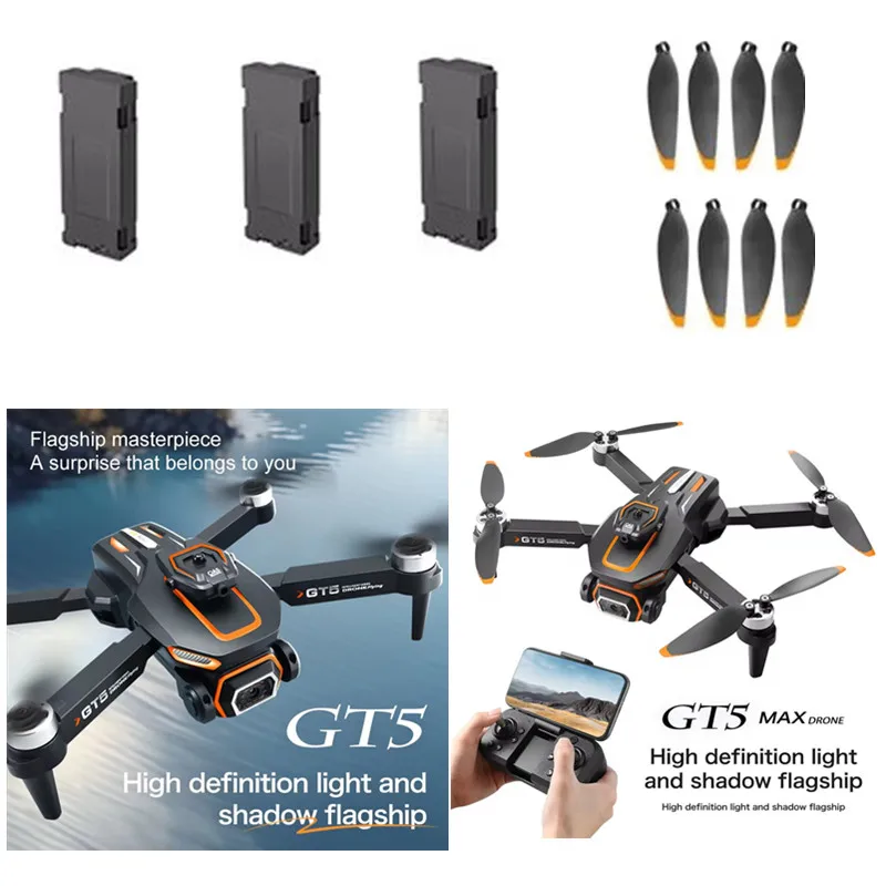 

GT5 MAX Drone Battery 3.7V 800Mah /Propeller GT5 RC Drone Original Accessories GT5MAX RC Dron Battery GT5 Brushles Drone Battery