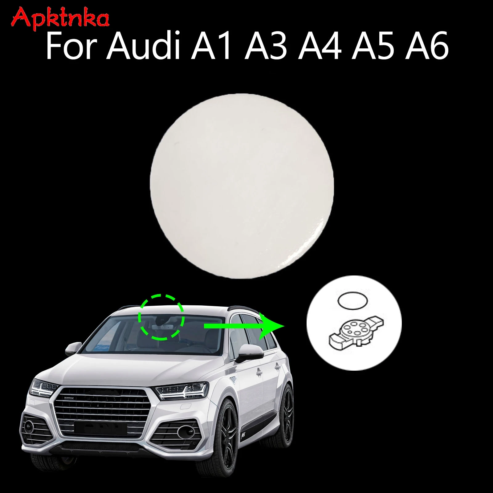 For Audi A1 A3 A4 A5 A6 A7 A8 Q3 Q5 Q7 TT R8 Car Windshield Rain Sensor Lasting Adhesive Gel Pad Sticker Replacement 8U0955609