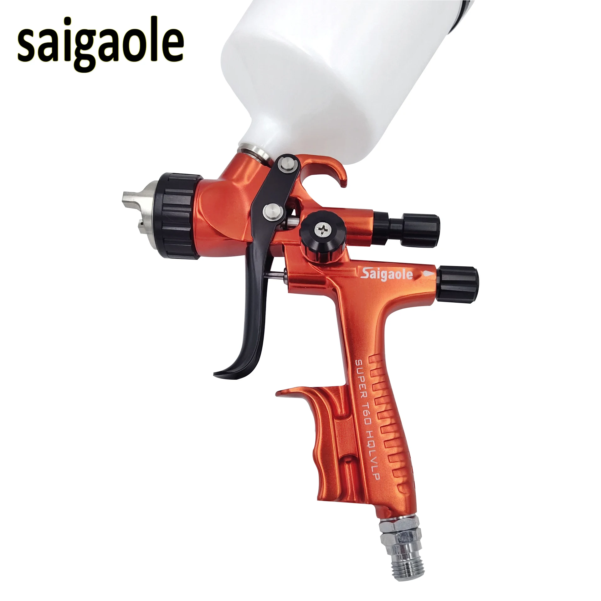 

Automobile Paint Spray gun Saigaole Upper pot spray gun T60 varnish sheet metal High atomization Spray gun Pneumatic tools Tool