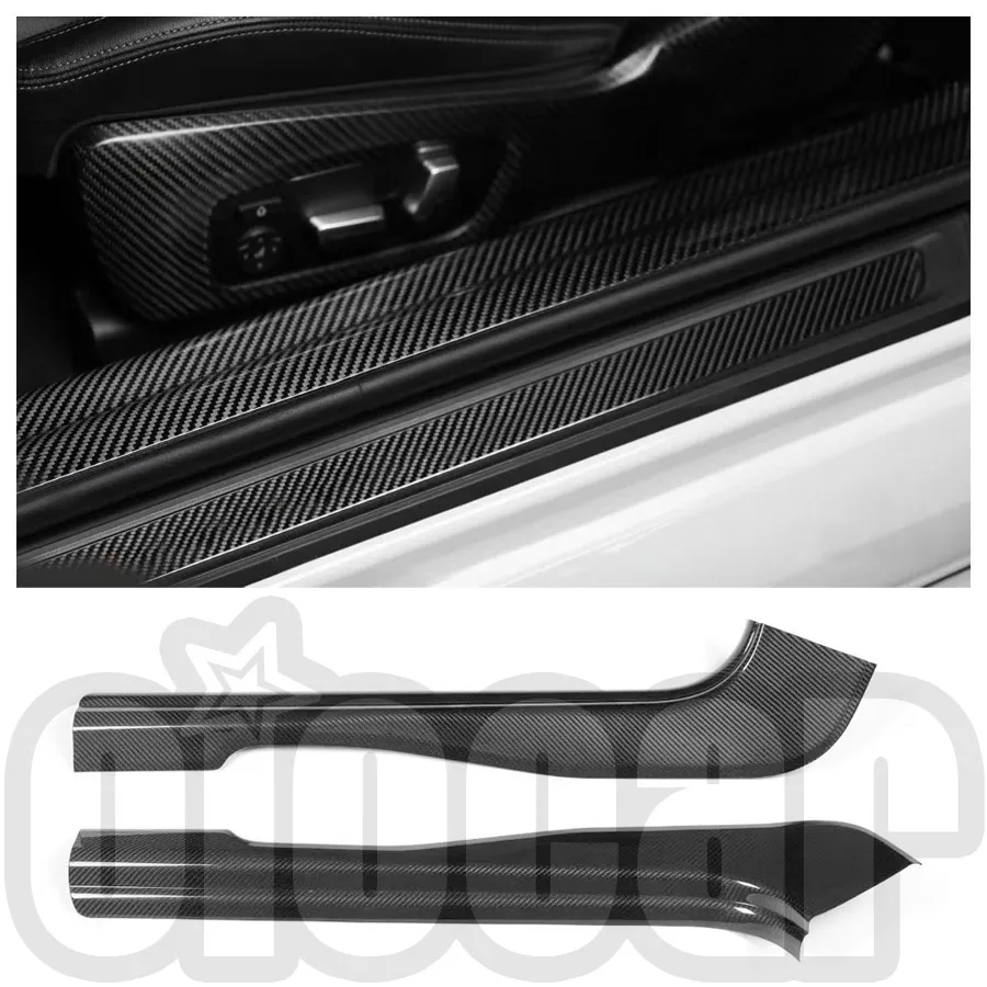 OiOMOTORS High Quality Pre-preg Dry Carbon Threshold Trims Cover 2PCS for G87 M2 G42 2Series M240i