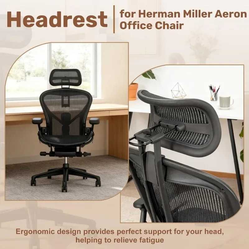 Apoio de Cabeça Ajustável para Cadeira de Escritório Atlas Herman Miller Aeron - Acessórios Ergonômicos para Cadeiras de Escritório