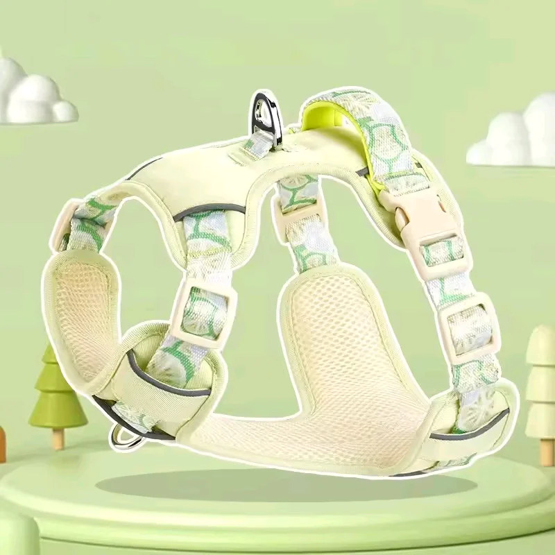

Adjustable Dog Summer Vest Style Pet Harness Breathable Dog Walking Leash With Reflective Strap For Puppy Dog Outdoor Supplies