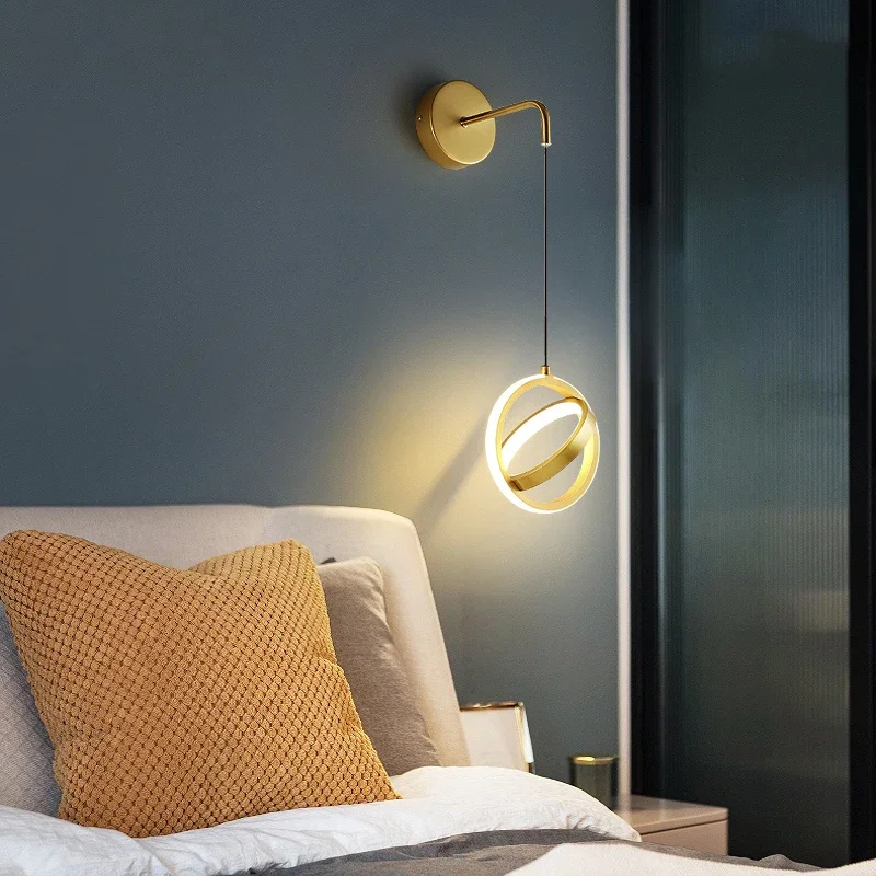 Licht Luxus Schlafzimmer Nachttisch Wand leuchte moderne minimalist ische Wohnzimmer Hintergrund Wand leuchte nordischen Gang Treppe Wand leuchte