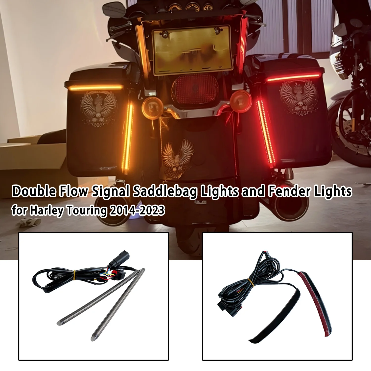 

Светодиодный фонарь для мотоциклетных кофров с функциями стоп-сигнала, поворотника и подсветки кофра для Harley Touring FLHXSE FLTRXSE 2014-2023