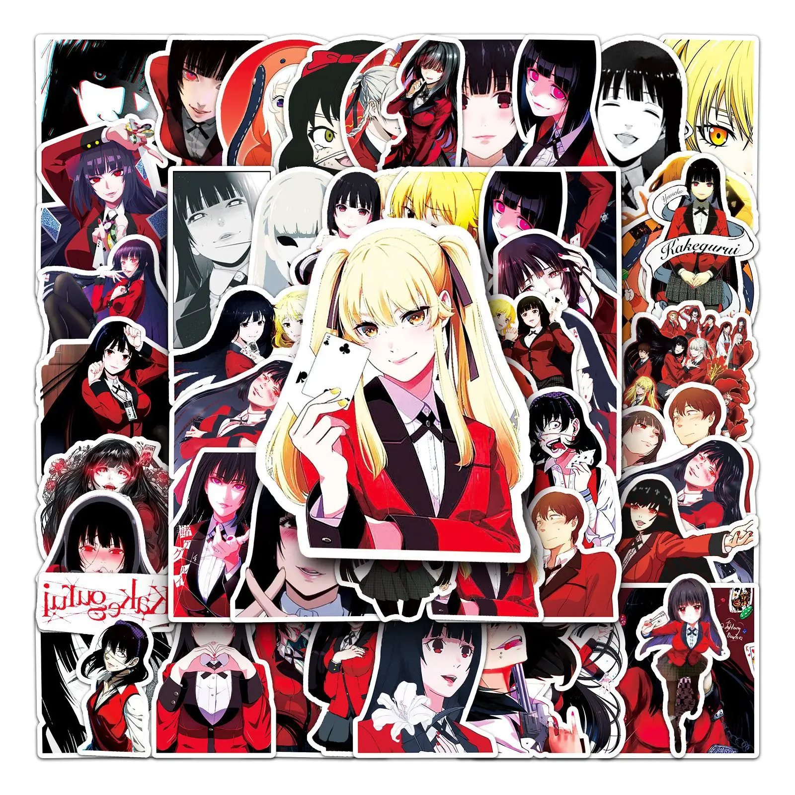 

50 Pcs/100 Pcs Kakegurui Anime Cartoon Sticker Anime Peripherals DIY Graffiti Notebook Skateboard Waterproof Decor Sticker