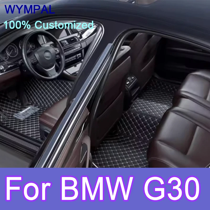 

Роскошные автомобильные коврики на заказ для BMW G30 2020 2021 2022, авто роскошные кожаные мужские и женские автомобильные коврики с полным покрытием