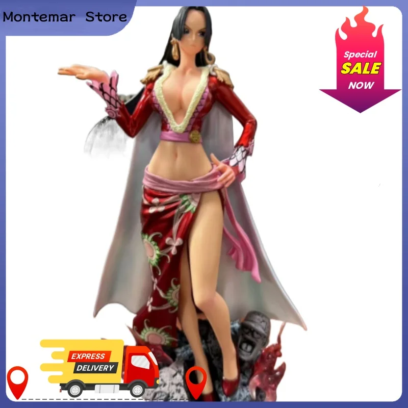 

29.5cm One Piece Boa Hancock Make A Finger Heart Anime Girl Figure Model Statue Boys Collection Desktop Decoration Ornament Toy