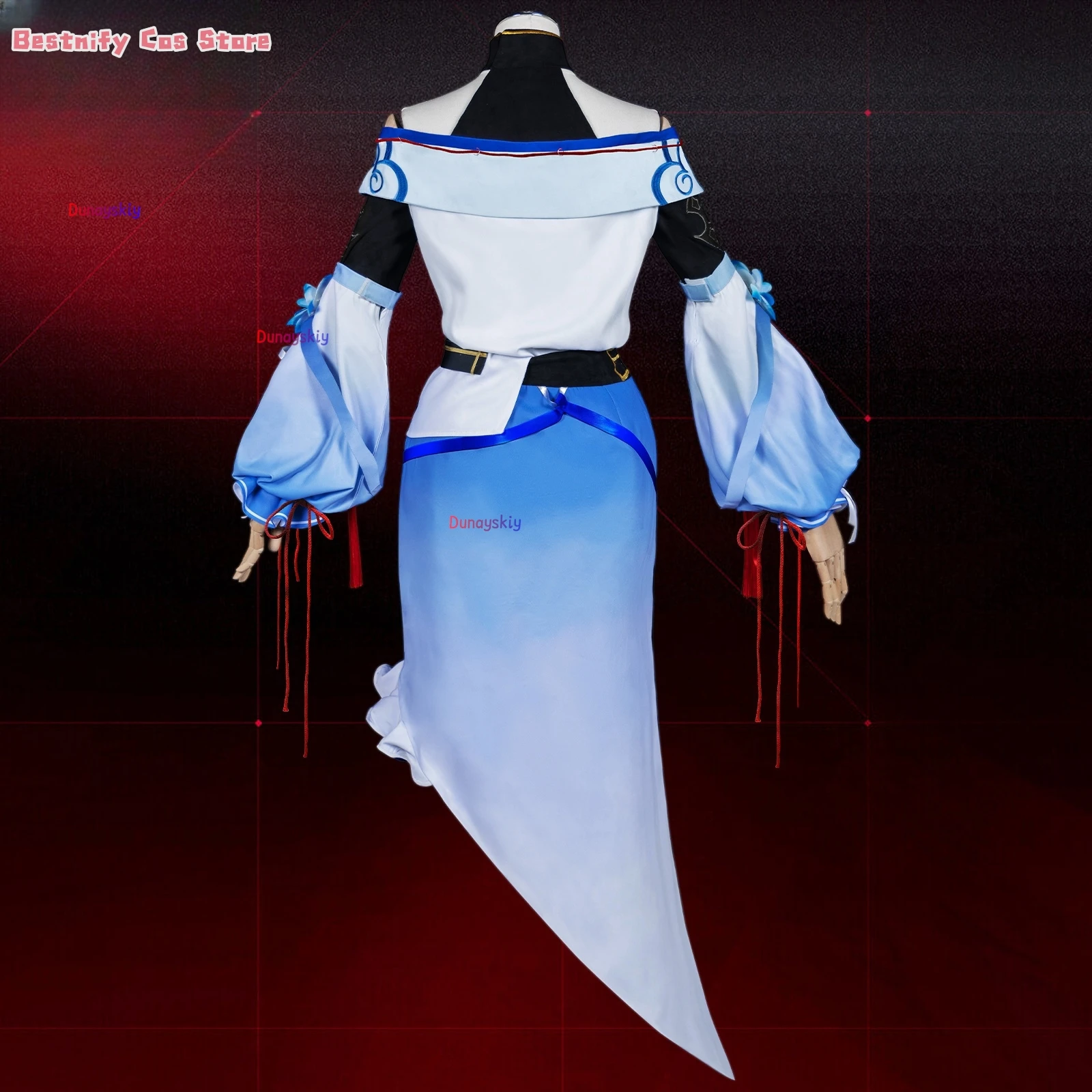 Honkai Star Rail Game Jingliu 코스프레 Костюм Полный комплект Платье Униформа с аксессуарами Парики Новая кожа