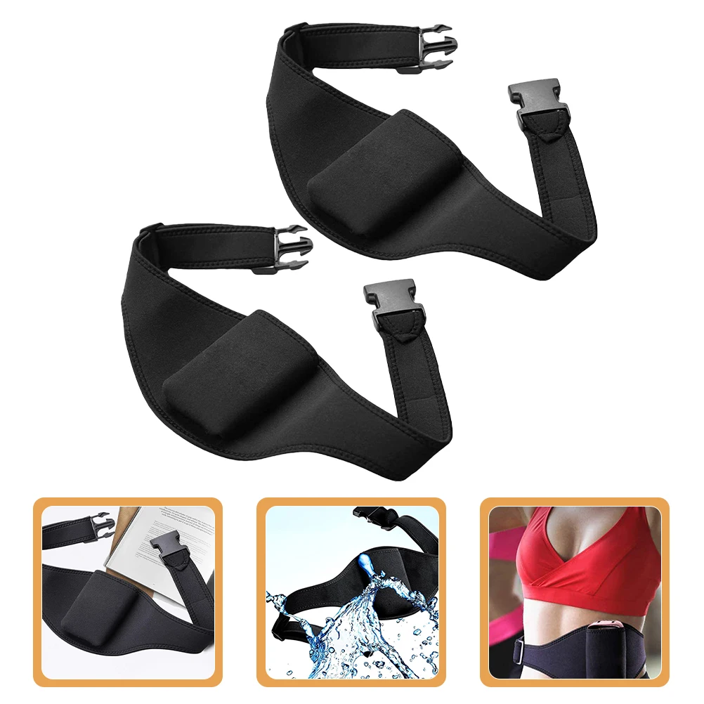 

2 Pcs Microphone Belt Bag Case Carrier Storage Pouch Workout Gym Waist Fashionable