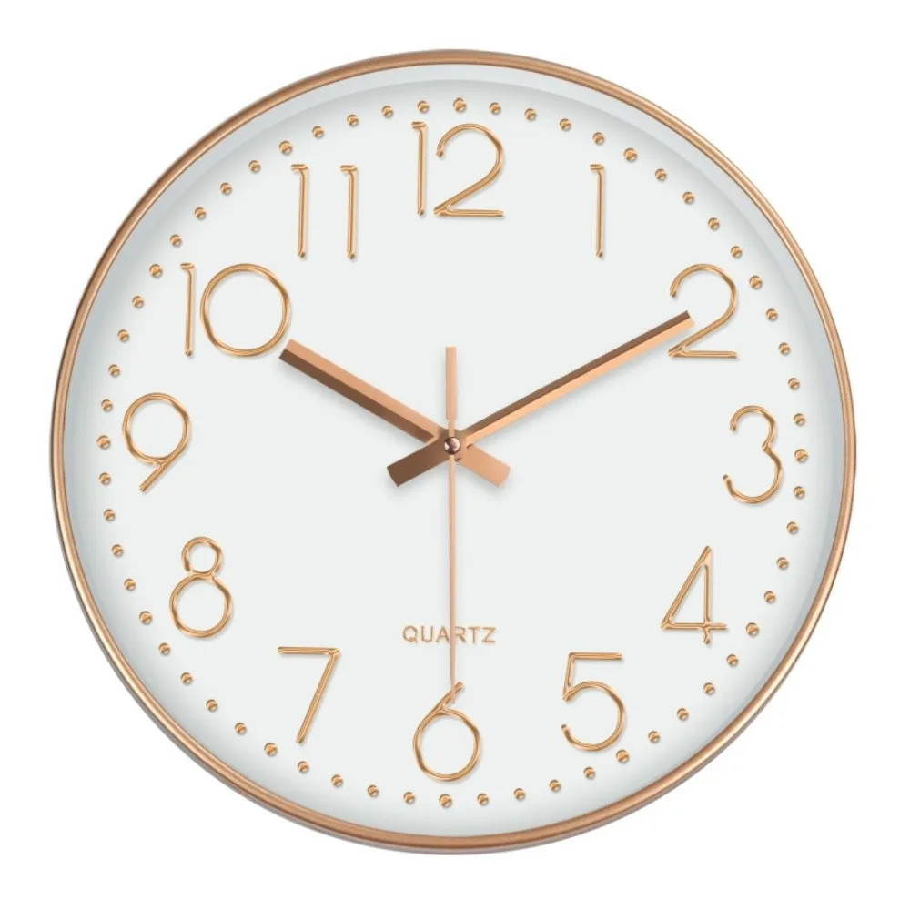 

Fashion Silent Nordic Wall Clock Multi-color High-definition Round Hanging Clock ABS Plastic Wall Electronic Time Porch
