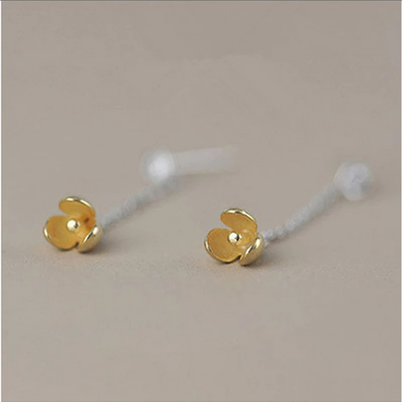 Golden Flower Threader Long Tassel Chain Magnolia Silver Color Drop Earrings For Women Handmade Delicate Jewelry Gift