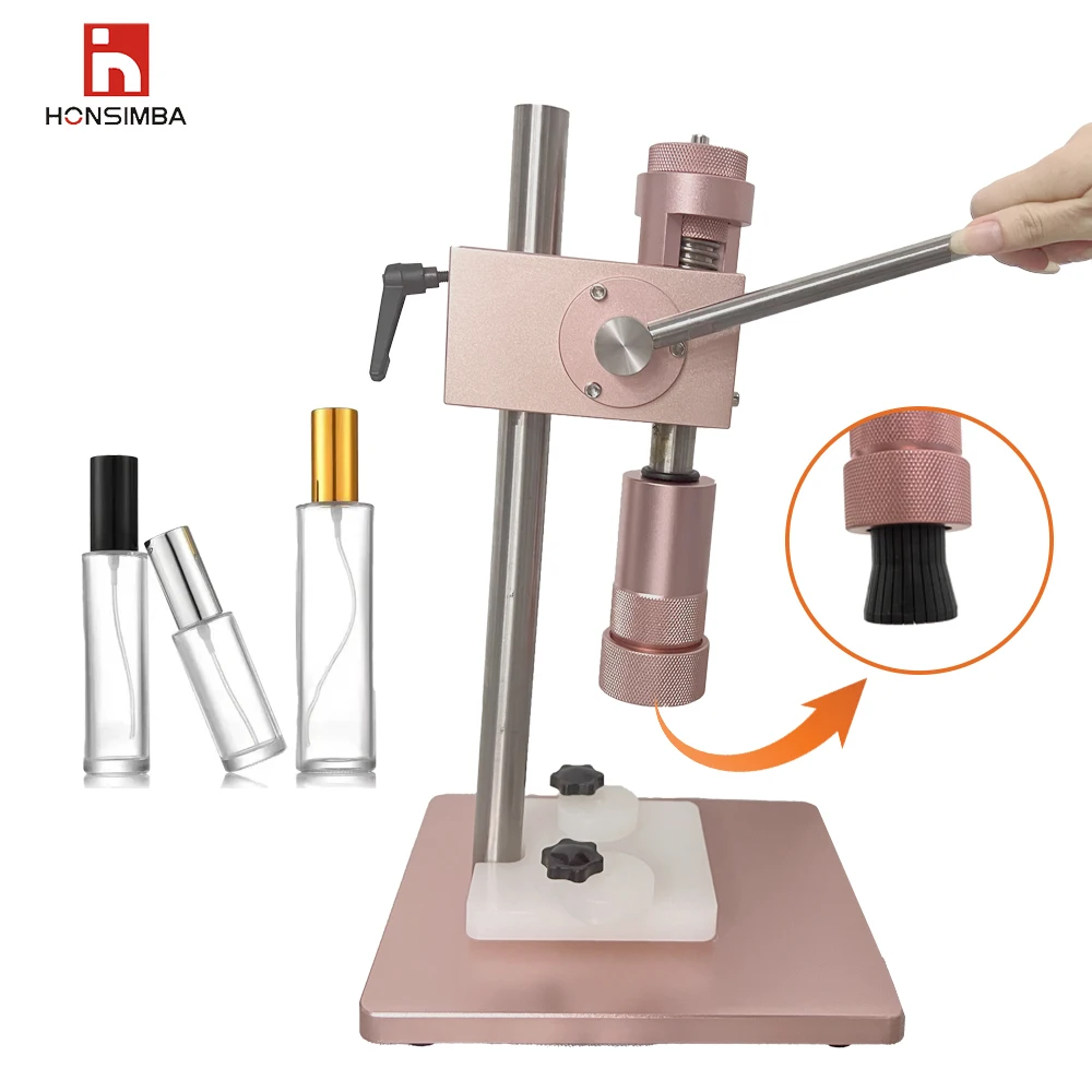 Manuelle Tisch-Parfümflaschen-Crimpmaschine, 13 mm, 15 mm, 20 mm Parfüm-Ausschnitt-Crimpmaschine