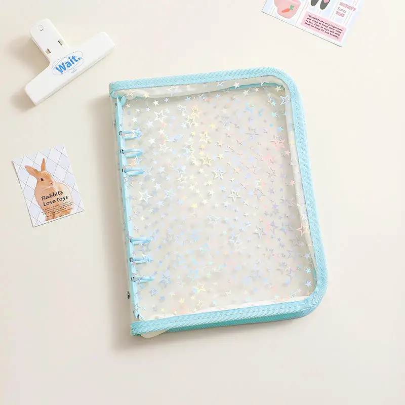 Aufkleber-Organizer-Ordner A5 Aufkleber-Sammelalbum Wiederverwendbare Aufkleber-Taschen und Transparente Wasserdichte Reißverschluss-Aufbewahrungshüllen – Detail 10