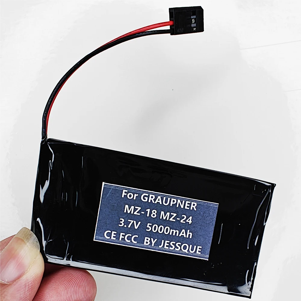Rechargeable 3.7V 5000mAh Battery For GRAUPNER MZ-18 MZ-24 Remote control