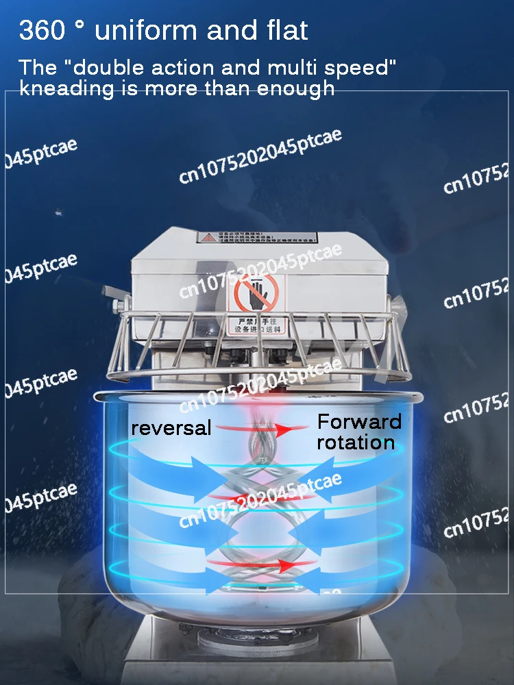 Komercyjny mały automatyczny mikser do ciasta, nowe ugniatanie o podwójnym działaniu, elektroniczny mikser do żywego chleba, 10 kg, 15 kg