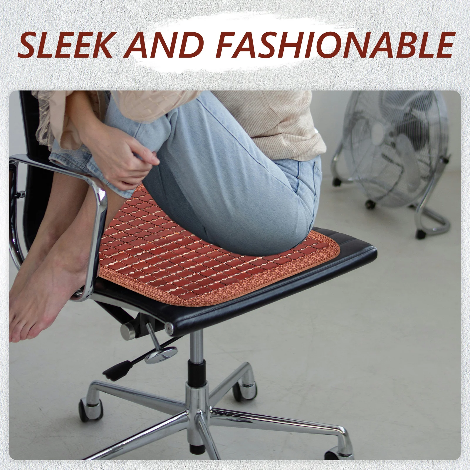 

Summer Bamboo Seat Cushion Breathable Chair Pad Cool Mat Car Seat Cushion for Driver Use Bamboo Chair Pad Car Cushions