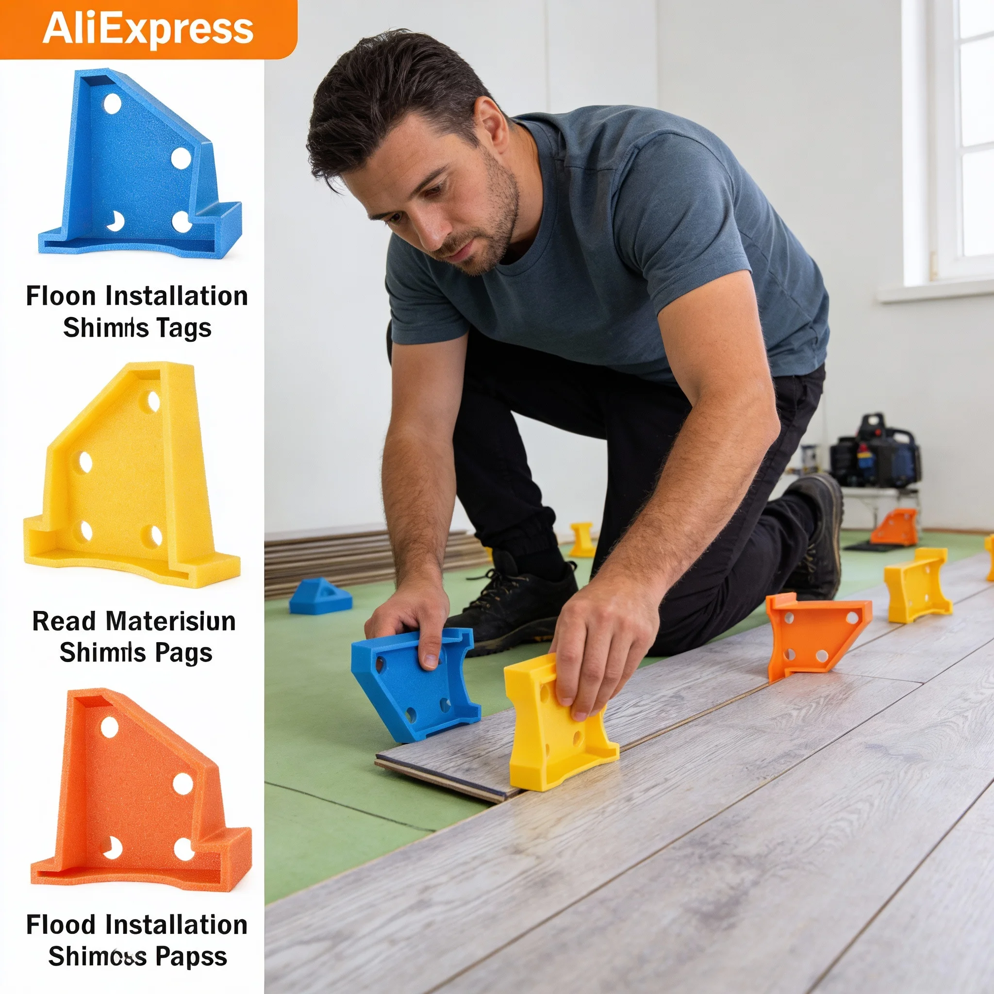 

Модернизированный комплект прокладок для пола, с зазором 1/4 дюйма и 1/3-дюймовым, инструмент для установки деревянного пола, подходит для ламированного пола, виниловый поплавок.