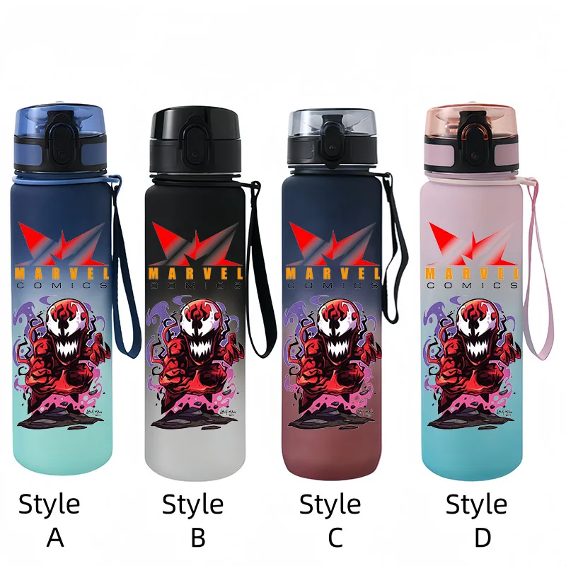 650ml Marvel Series Water Cup Portable Plastic Outdoor Sports Water Bottle Drinking Cup Mountaineering Water Bottle Cup