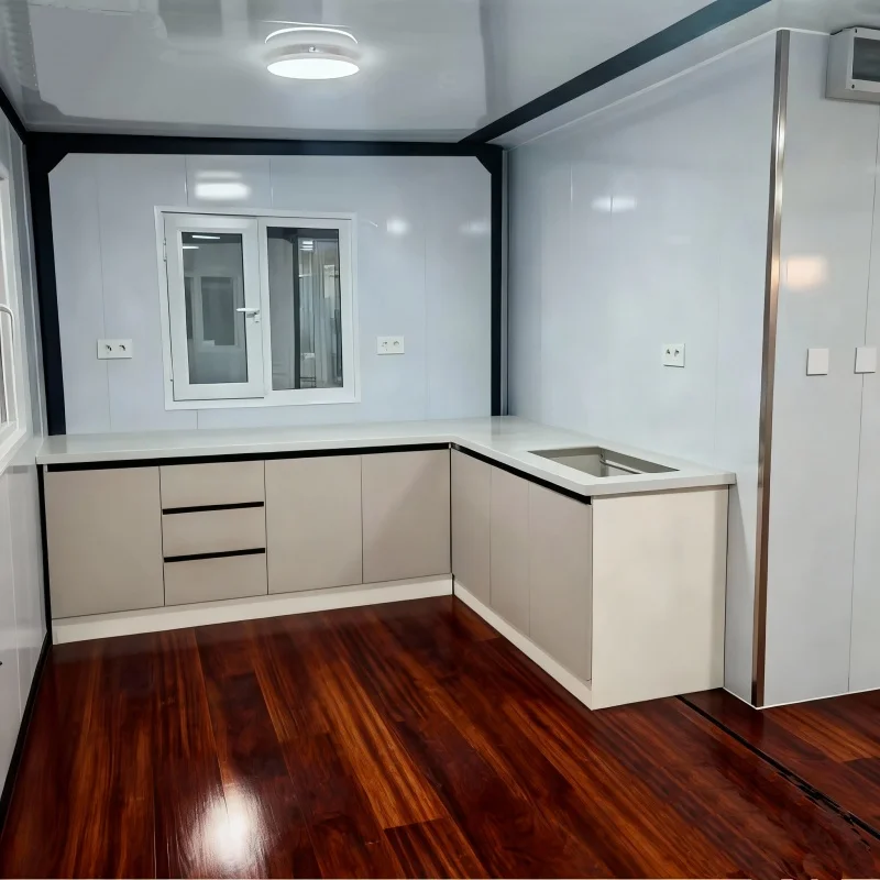 منازل حاوية فاخرة مسبقة الصنع، هيكل فولاذي مقاوم للطقس مع غرفة المعيشة وغرفة النوم #5