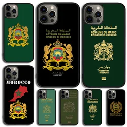 Morocco Flag Passport Phone Case Cover For iPhone 16 15 14 SE 2020 XR XS 11 12 13 Mini Pro MAX Plus