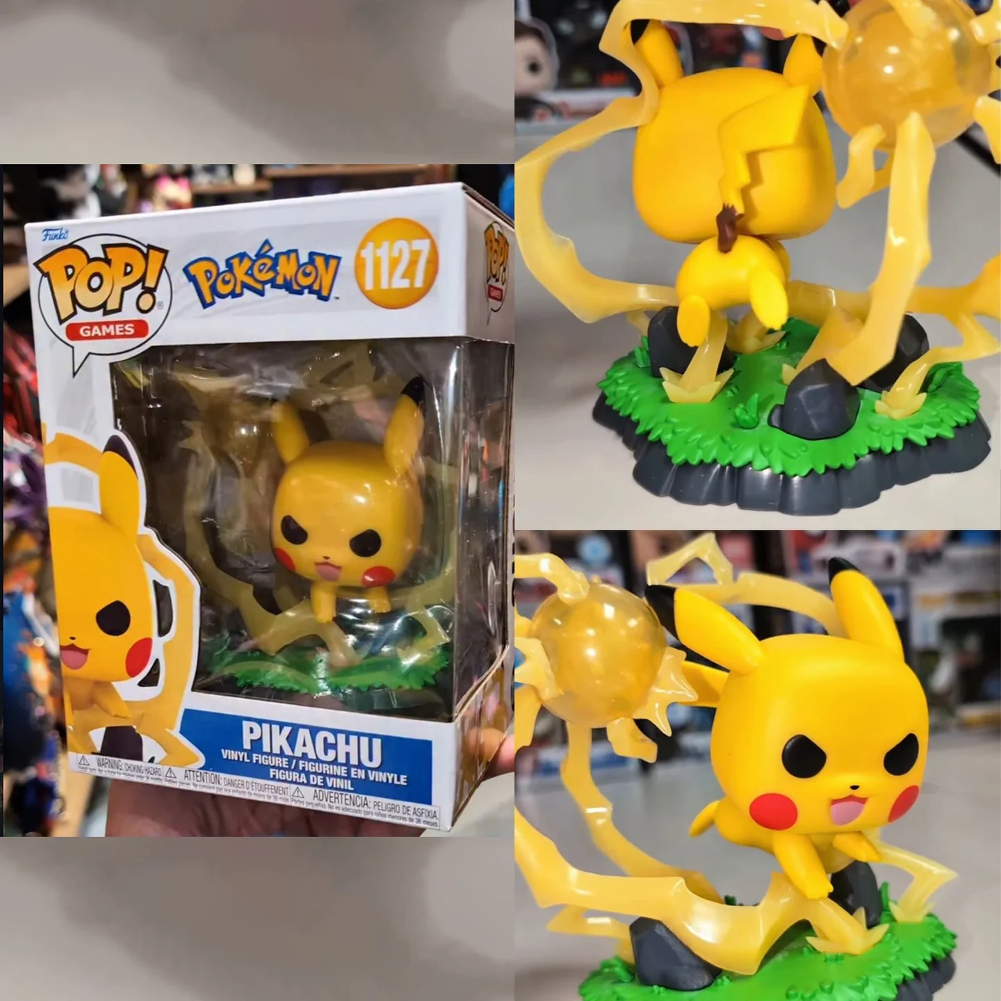Figura Premium de Pikachu # 1127 Pokemon Funko Pop! Figuras Coleccionables de Vinilo de Edición Limitada con Licencia Oficial, Regalo para Fanáticos del Anime