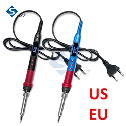 909L 80W Electric Soldering Iron LED Digital Display Adjustable Temperature Welding Repair Tools Kit Solder Wire Tips 220V 110V