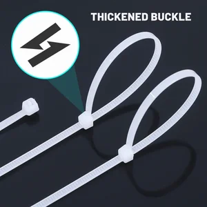 500/100 pces atacado plástico náilon cabo laços auto-travamento tiras de cabo cabos ajustáveis fixação laço de fio de escritório em casa zip tie 6 principais vendas trava de cabo ajustável - №3