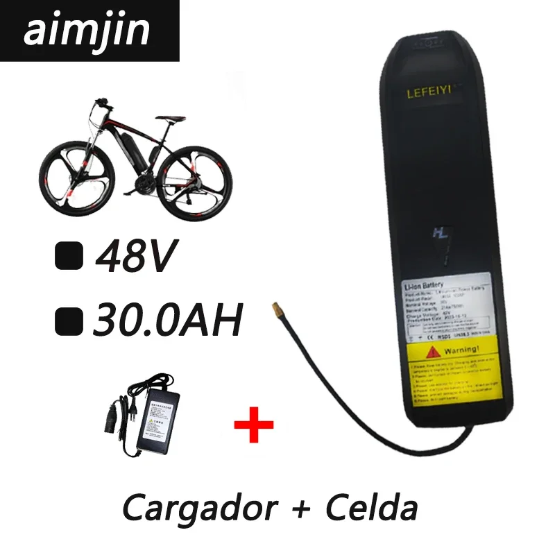 

18650 48V 30000mAh Lithium Battery Ebike Suitable for Hailong Electric Bicycle 350W 500W 750W 1000W Charger + Cell