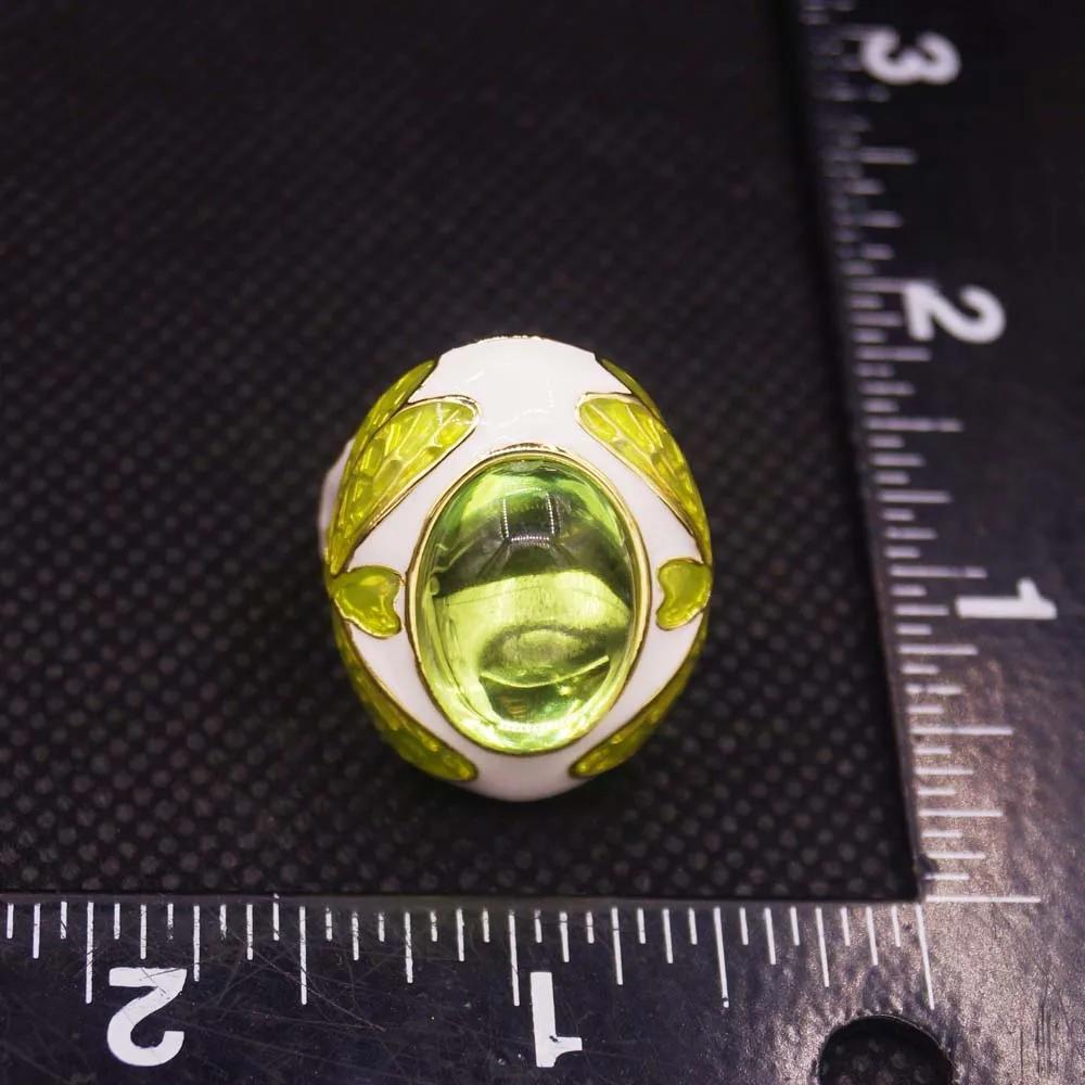 Newest Fashion Women Big Ring For Women Luxury Vintage Green Gem Fine Jewelry Party Anniversary Gifts Wholesale Ladies Anillos